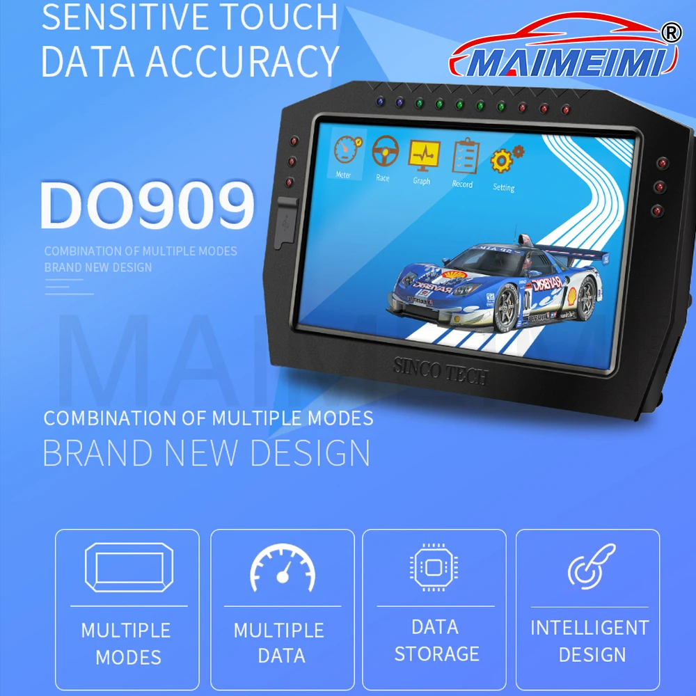 

New Race Dashboard Customize 7inch Universal ODO Cluster for Car Digital LCD Touch Screen Speedometer Tachometer