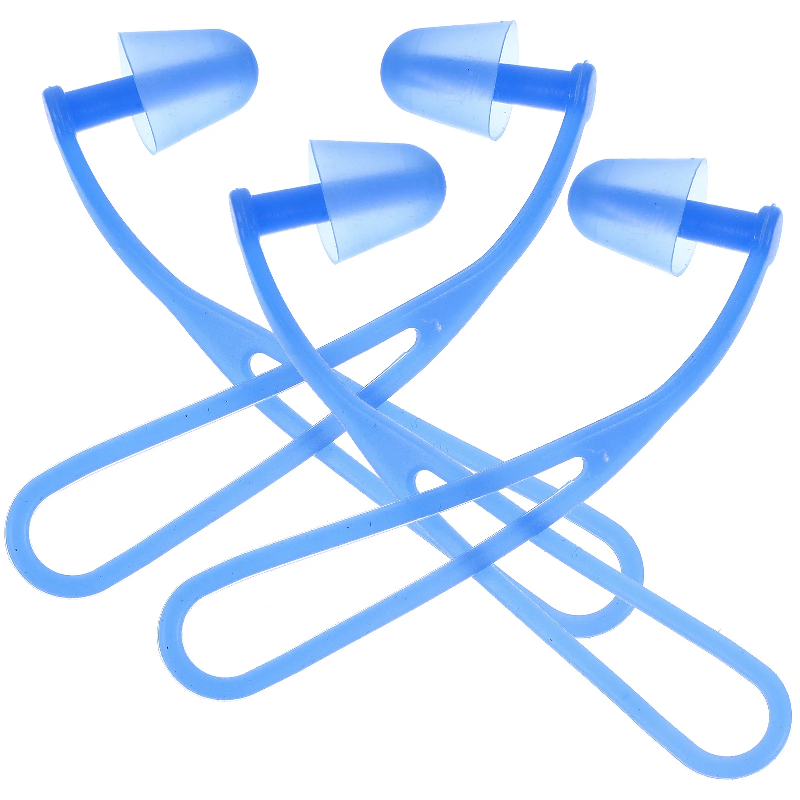 

2pcs Waterproof Earplug Silicone Mushroom Shape For Swimming Diving Underwater Ear Plugs With Cord Noise Reduction Blue