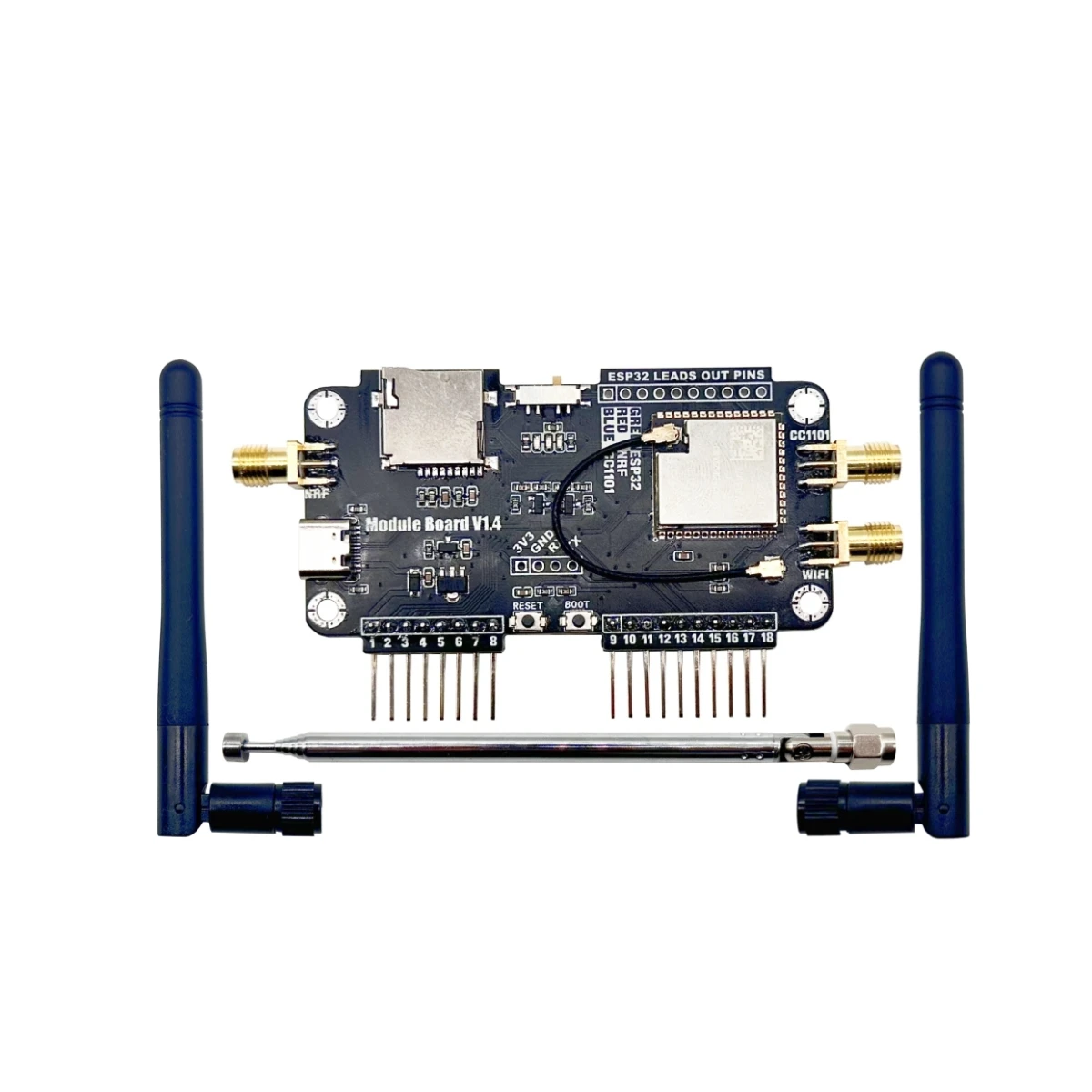

Многофункциональный модуль расширения FlipMods WiFi 3-в-1 (NRF24+ESP32+CC1101) для разработки и модификации