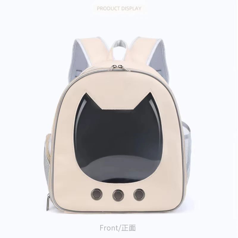 屋外用バックパック-猫-小型犬用-透明-通気性-キャリーショルダーバッグ-ペット用品-猫キャリーバッグ-ポータブル-旅行用