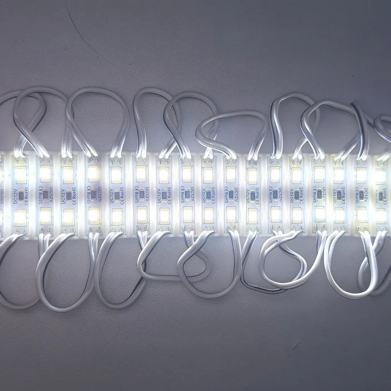 20 pièces Mini Module LED mince petit Module LED Narrrow 26mm x 7mm 2835 2 LED 12V jaune rouge vert bleu rétro-éclairage Module de vitrine