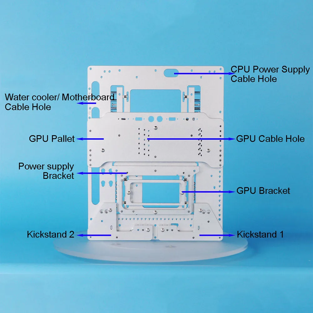 Open Chassis Heat Dissipation GPU 40 90 Fan Cooling All Aluminum ATX MATX ITX Computer Case Tower Water Cooler Desktop Handle