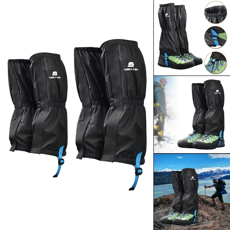 1 Pair Outdoor Skiing Camping Hiking Climbing Waterproof High Tube Snow Legging Gaiters Windproof Trekking Desert Boots Covers