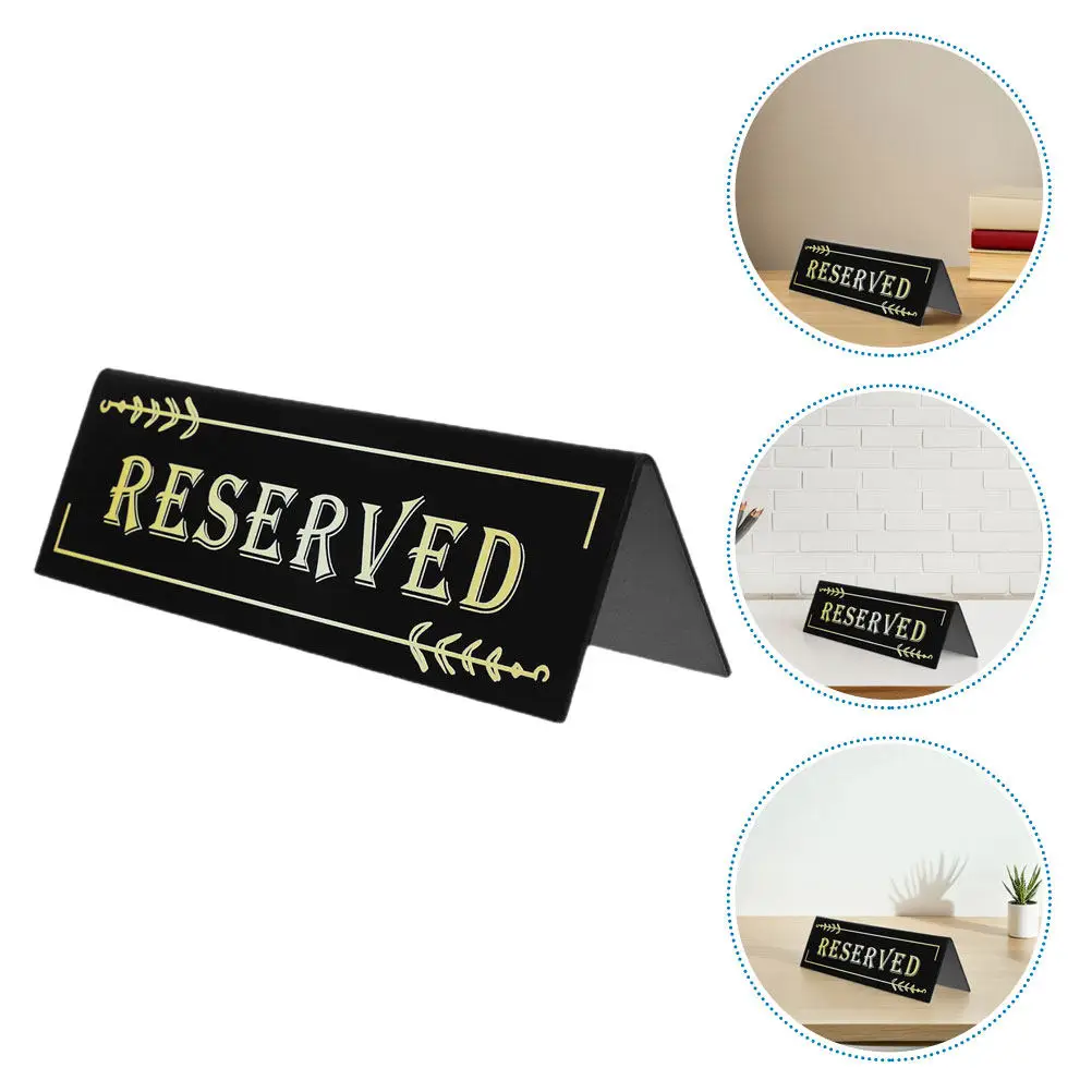 5Pcs Double-Sided Acrylic V-Shaped Table Tent Sign for Hotel Front Desk Wedding Reserved Seating Restaurant Meeting Room