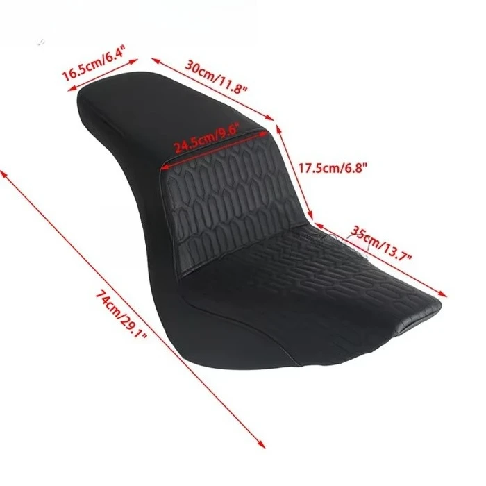 Gel Pad Seat Widened Passenger Seat Soft Memory Foam for  M8 Softail FLSB FXLR 2018-2024