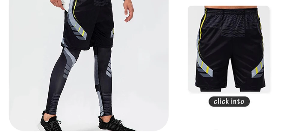 Männer Lauf Leggings Sportswear Quick Dry Gym Fitness Strumpfhosen Workout Training Jogging Sport Hosen Kompression Sport Hosen – Detail 9