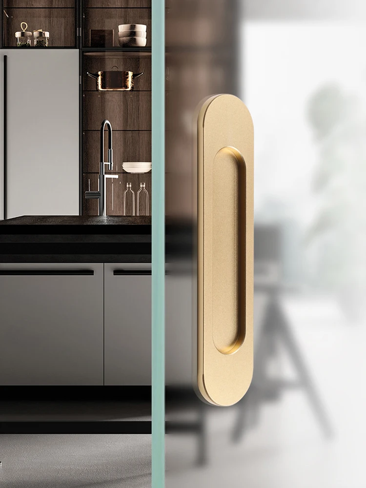 

Onuobao Punch Free Sliding Door Handle Warehouse Door Glass Door Kitchen Door Sliding Handle Double Sided Adhesive Paste