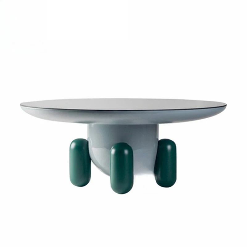 

Nordic fiberglass coffee table set, rocket round, simple and creative sofa side table, small apartment living room