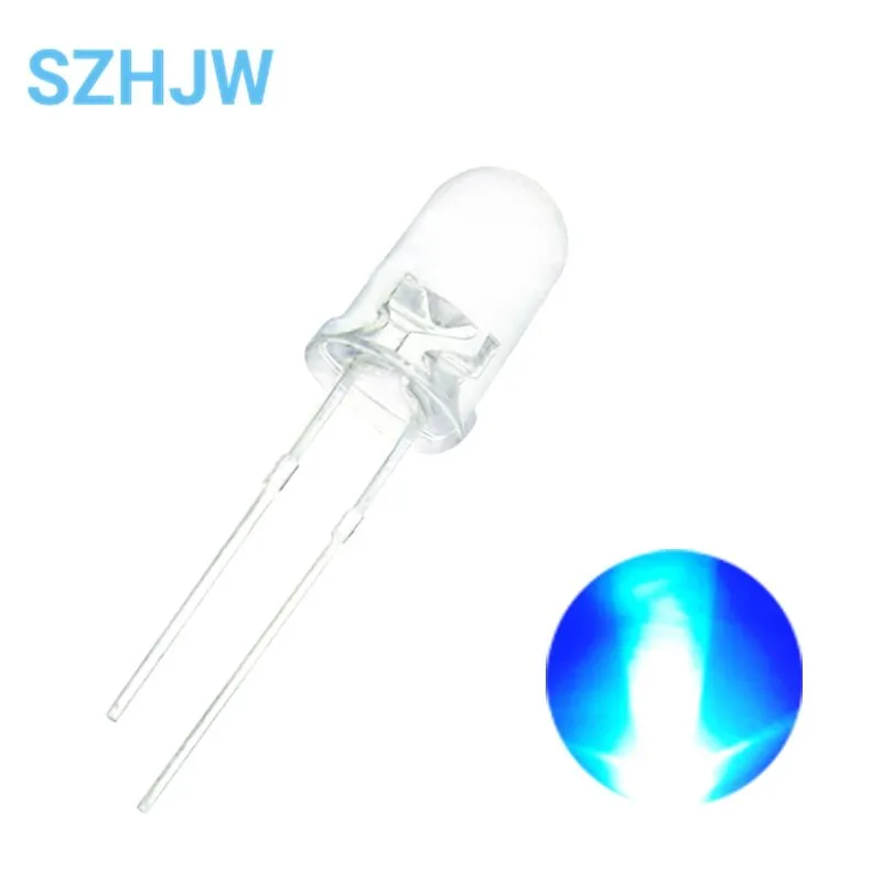 5MM Led white/blue/red/yellow/green/pink/purple light bulbs / 5MM White Colour LED emitting diode F5 White/UV LED