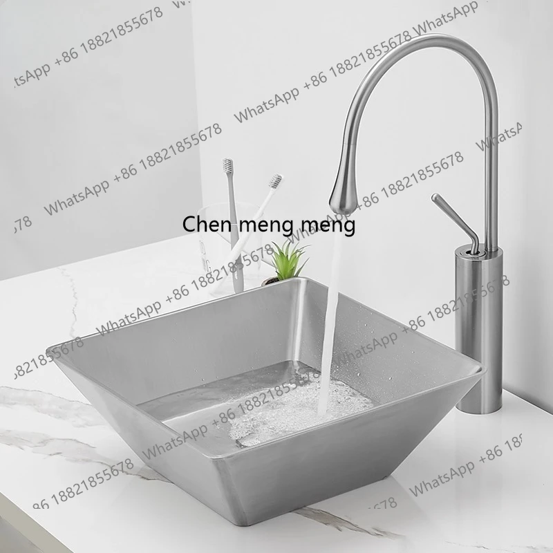 

304 stainless steel countertop basin hand washbasin bar bathroom art creative basin