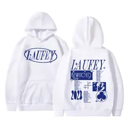 Laufey The Bewitched Tour Double Sided Graphic Hoodie Male Hip Hop Sweatshirt Men Women's Casual Oversized Fahsion Streetwear