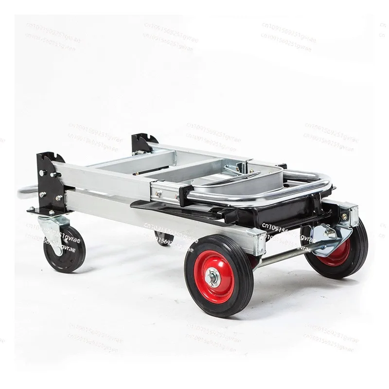 Logistics trolley Portable trolley Folding telescopic trolley Multifunctional aluminum alloy flatbed truck