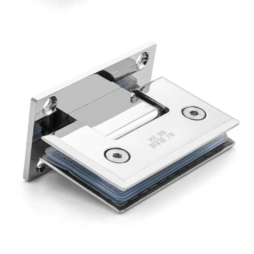 Stainless Steel Bathroom Door Hinges 90°/135°/180° Solid Sheet Glass Door Bracket Clip Strong Bearing Capacity