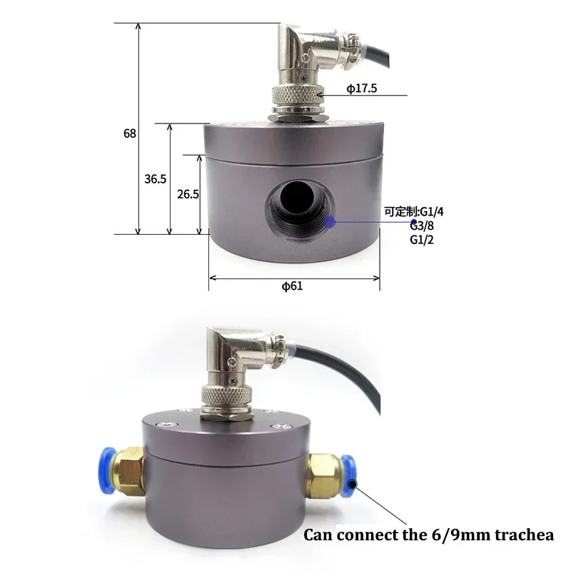 G1/2 G3/8 G1/4 Oil Flow Sensor Hall Sensor Switch Flow Meter Water Flow Sensor Aluminum Alloy Water Meter Industrial Flowmeter