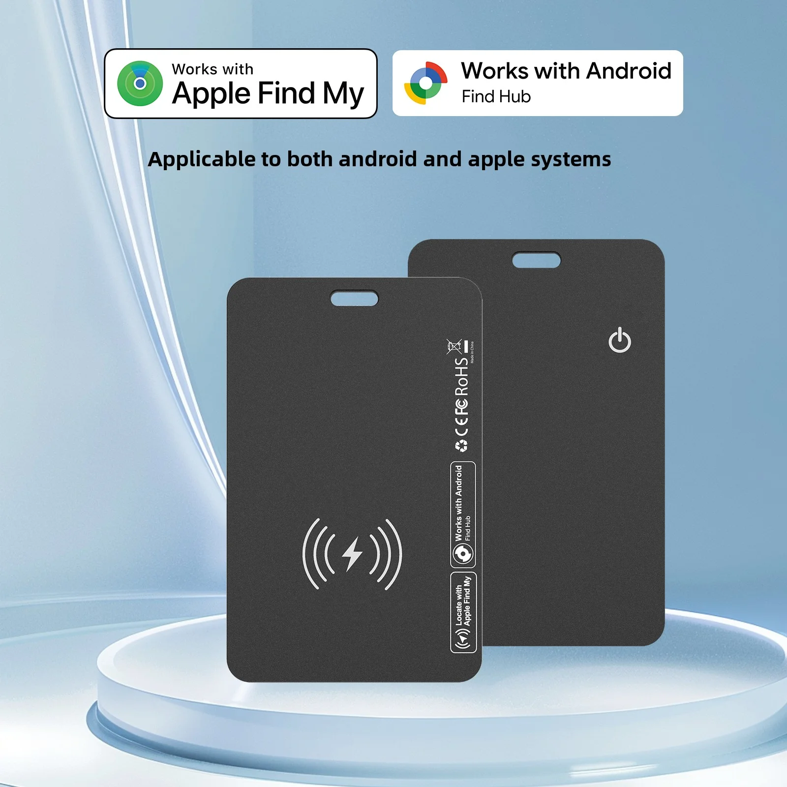 Wallet Tracker Wireless Charging Locator for Google Find Hub & Apple Find My Global Anti Lost Wireless Charging Smart Tag Track