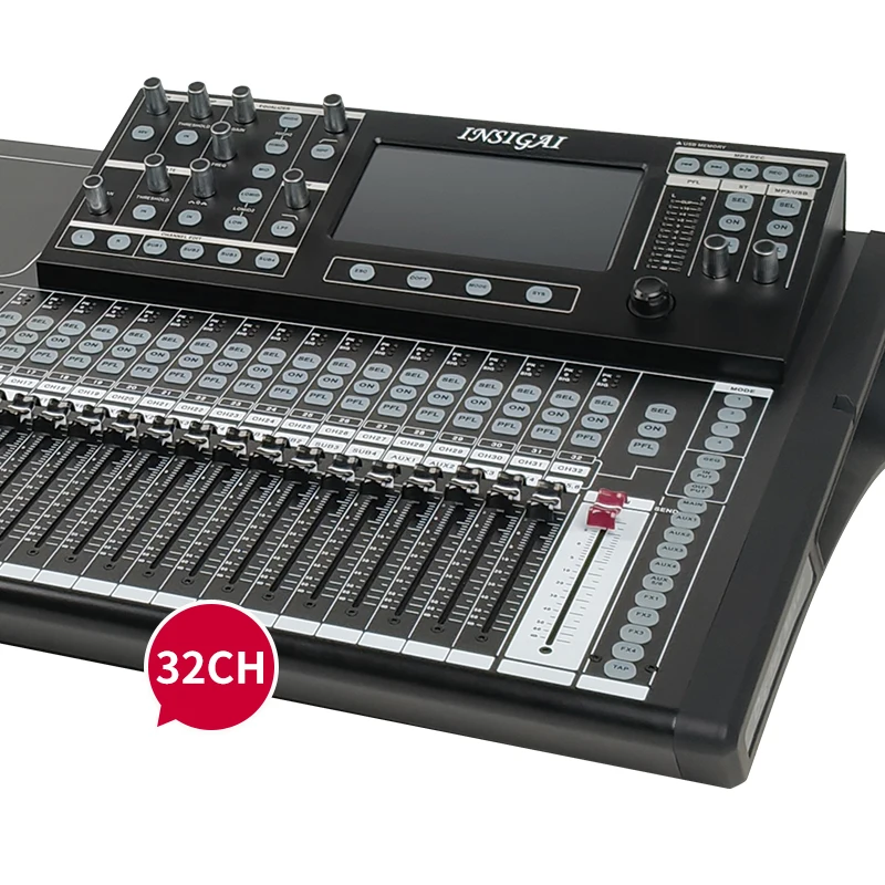 High Quality OEM Custom Professional Digital Mixer Sound System Dj Controllers Audio 32 Channel Digital Mixer