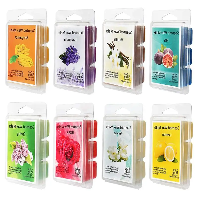 Wax Melts Air Freshener Highly Scented Luxury Wax Cubes Gift Set 8 Fragrance