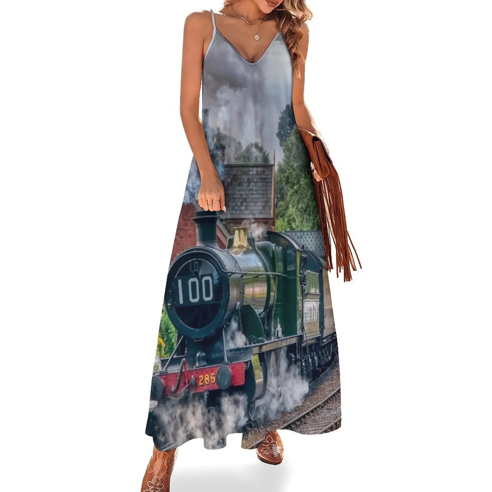 

Great Western Railway Engine 2857 - 100th Birthday Sleeveless Dress dress for women 2024 luxury dress