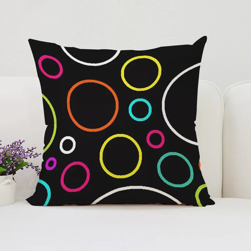 

Pillow Cover Scandinavian Style Polka Dot Double Sided Printed Sofa Decorative Cushion Cover Home Room Decor Car Decor x