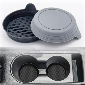 Posavasos de coche, estera de silicona antideslizante para taza de agua de coche, almohadilla antideslizante para Interior de coche, soporte para bebidas, accesorios de decoración