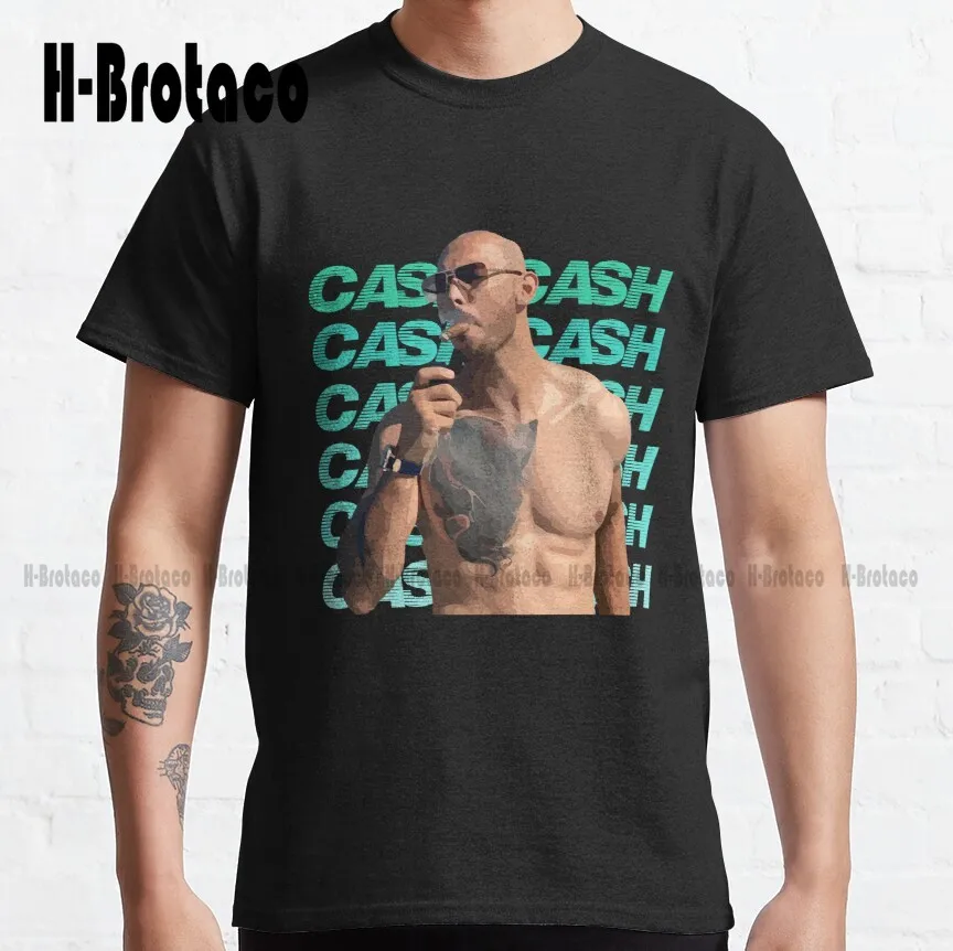 Andrew Tate | Cash Cash  Classic T-Shirt Mens Athletic Shirts Outdoor Simple Vintag Casual T Shirts Xs-5Xl Make Your Design