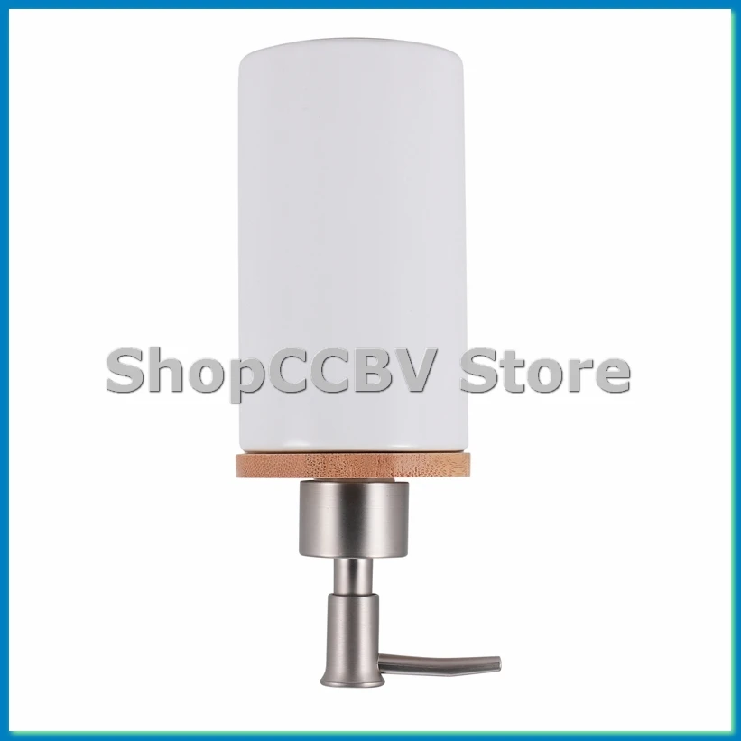 

400Ml Ceramic Soap Dispenser, Nordic Style, Lotion Dispenser Soap Dispenser for Kitchen and Bathroom -White-A50M