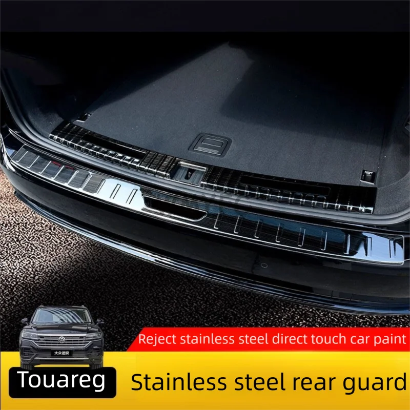 Защита заднего бампера из нержавеющей стали, накладка на порог багажника для VW Touareg 2019 2020 2021 2022 2023 2024 2025Стайлинг автомобиля Защита заднего бампера из нержавеющей стали, накладка на порог багажника для VW Touareg 2019 2020 2021 2022 2023 2024 2025Стайлинг автомобиля