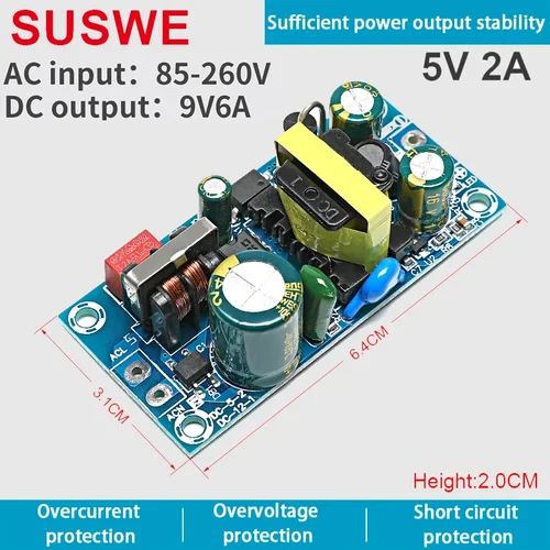 Placa de alimentación de Venta caliente AC 110V/220V a DC 5V 12V 12,5V 1/2/8/13/17A módulo de alimentación de circuito desnudo para reemplazar/reparar