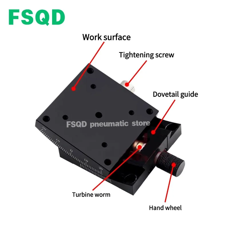 X-محور GFG40X40 GFG60X60 GFG80X55 GFG40X60 GFG80X100 GFG90X100 GFG40X25 GXF40-60-L طاولة منزلق مائل-GFG أداة هوائية #3