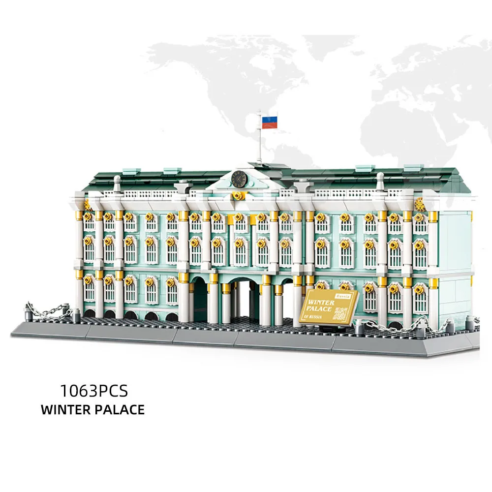 الإبداعية نموذج مجموعة العمارة بنة روسيا سانت بطرسبرغ الشتاء قصر البناء الطوب لعبة تعليمية للهدايا