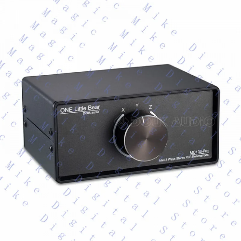 UU  1(3)-IN-3(1)-OUT XLR Balanced Audio Converter Stereo Passive Selector Switcher