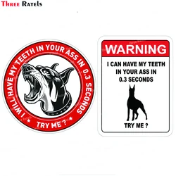 Three Ratels J735 Doberman Warning Dog Sign Sticker Doberman Popular Ebay Decal Funny Car Accessories