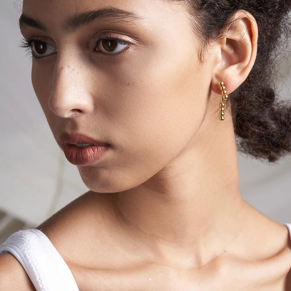 

ENFASHION Candy Ball Earrings For Women Stainless Steel Piercing Stud Earring Gold Color Fashion Jewelry Kolczyki E211265