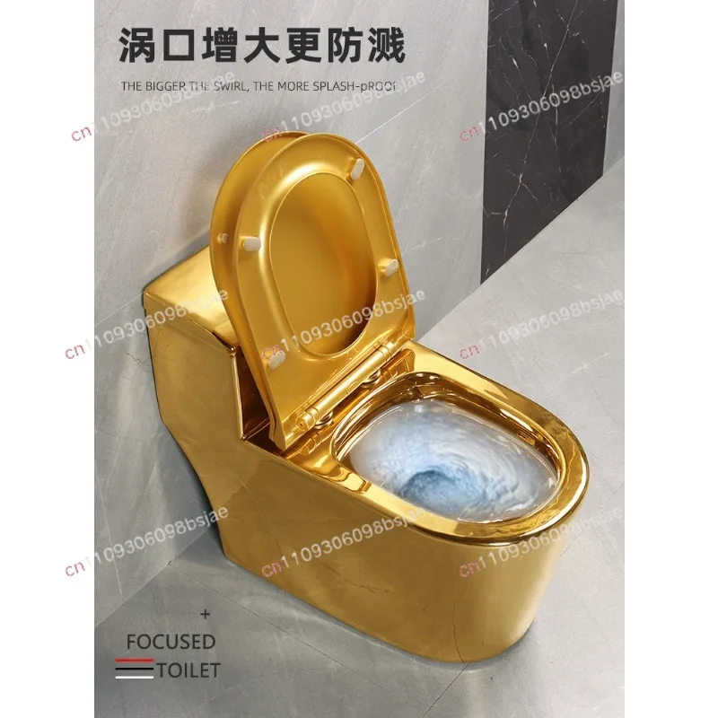 Ceramic siphon European gold toilet silent toilet deodorant local tyrant gold 8.0 large pipe flush toilet