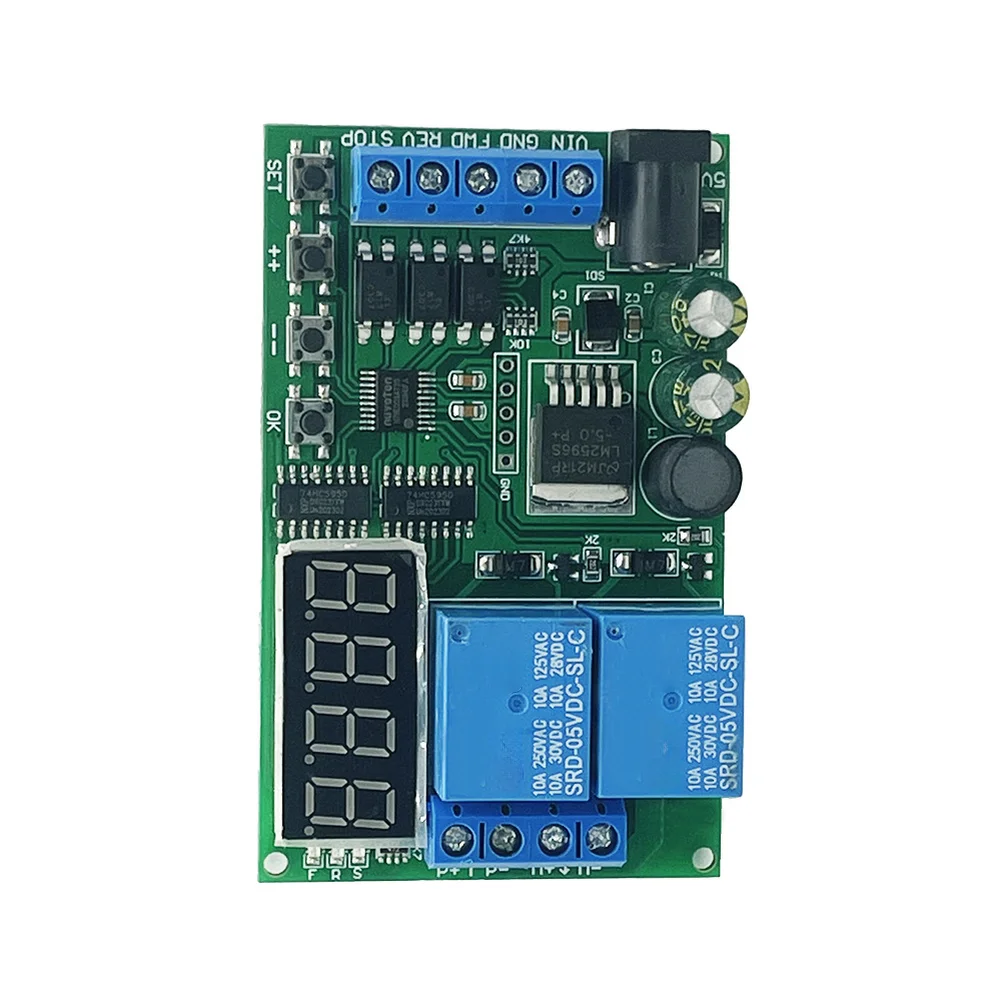 1Pcs DC 5-24V Motor Forward Reverse Delay Relay Switch Controller With Adjustable Timing For Automation Control Module