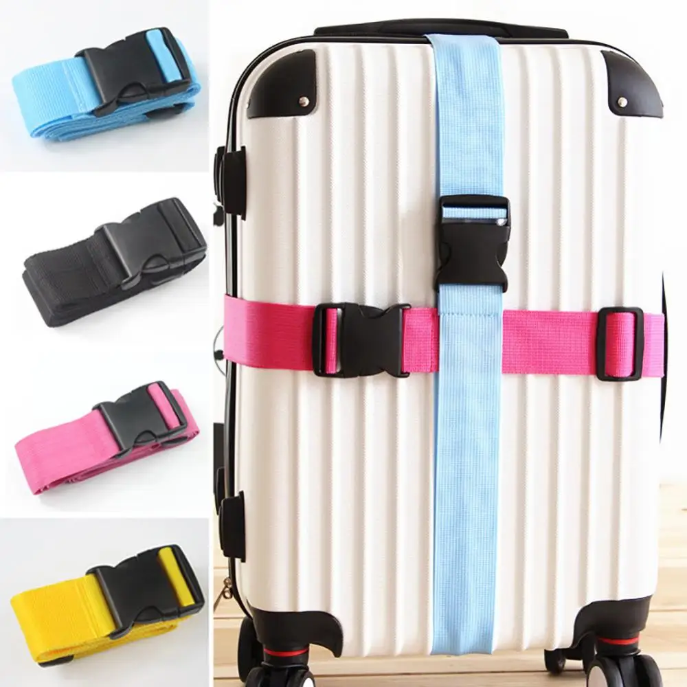 Luggage Cover Strap Heavy Duty Adjustable Travel Luggage Strap Suitcase Belts Buckle Bag Accessories