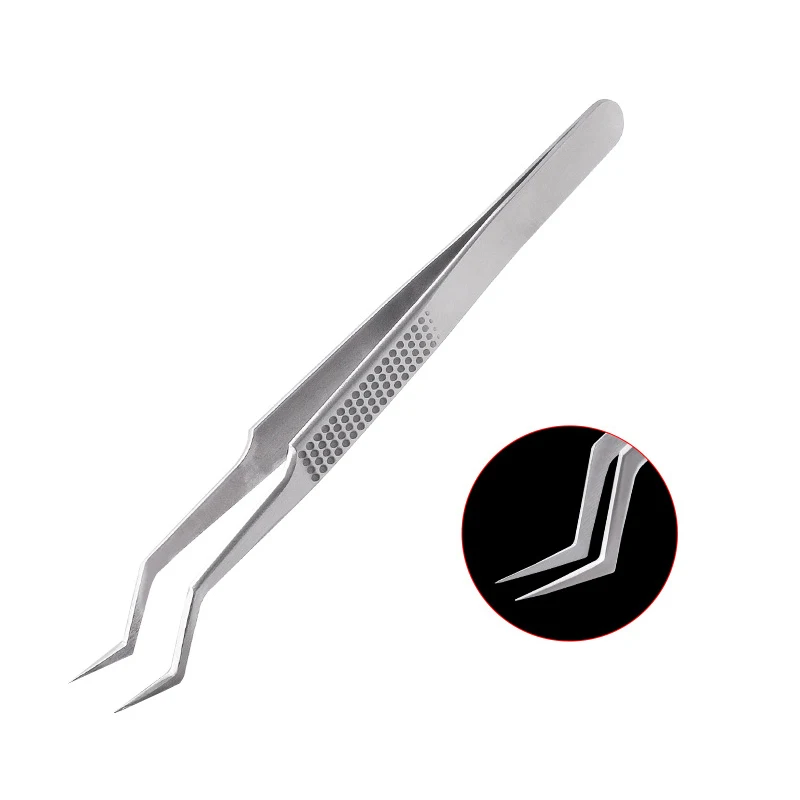 

ST-20 Chip Tin Planting Positioning Stainless Steel Tweezers High Hardness For Soldering And IC Chip Micro-repair Pliers Tools