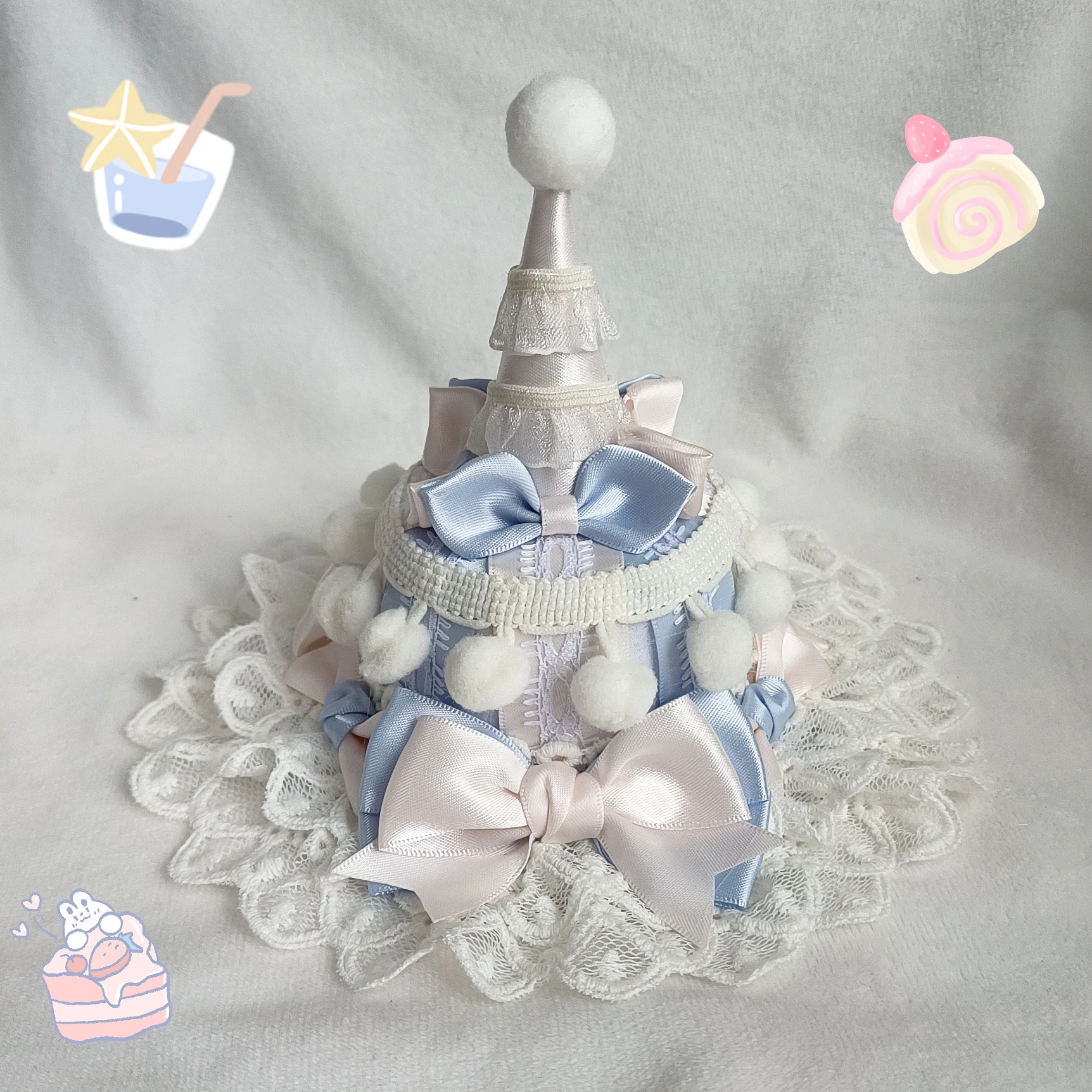 2025 New Original Handmade Lolita Lolita Lo Hat Sweet Cute Birthday Cake Hat