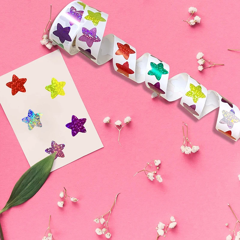 Pegatinas de estrellas de colores para niños, pegatinas adhesivas de estrella para recompensa, escuela, aula, profesores, padres, manualidades DIY,