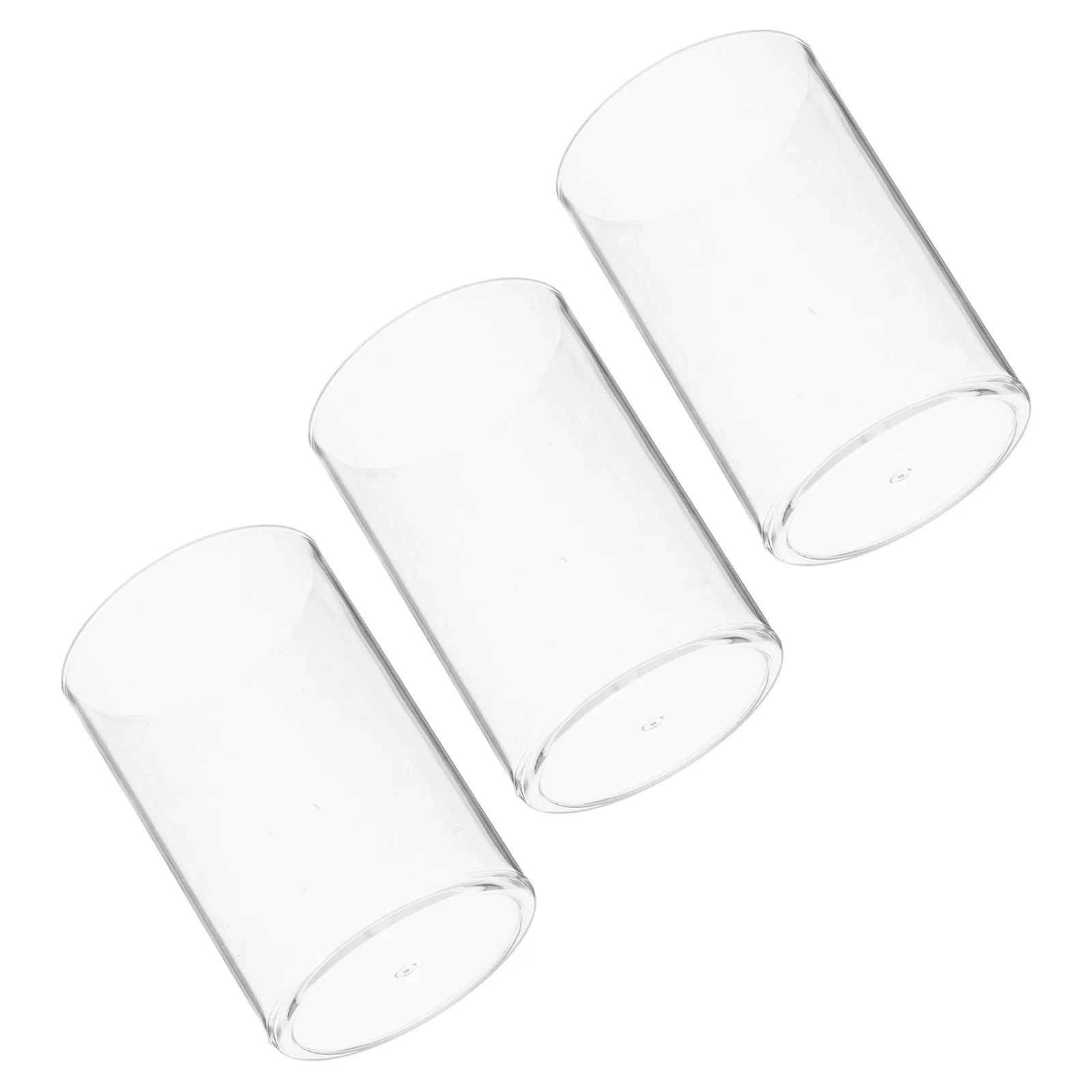 

3Pcs Acrylic Clear Pen Holder Transparent Desktop Organizer Office School Makeup Brush Pencil Storage Container