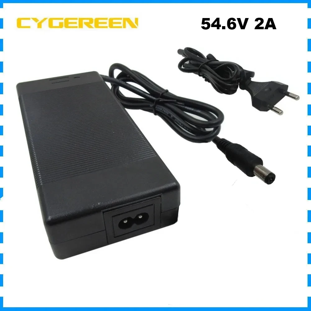 

48V 2A Lithium Charger 54.6V 2A GX16 DC 48 Volt 13S Ebike Electric Bike Scooter Bicycle Li-ion Battery Charger