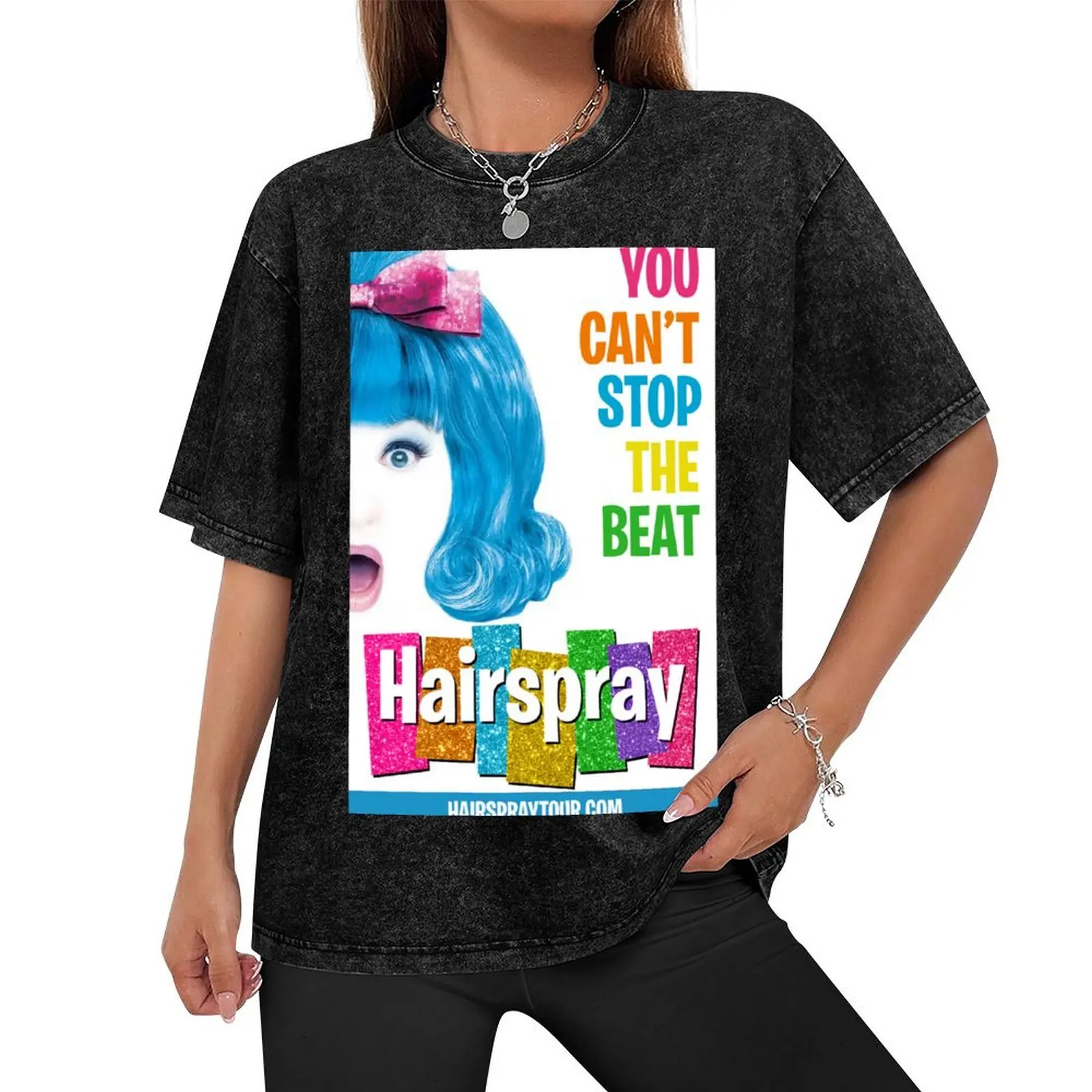 Hairspray Tour Poster T-Shirt aesthetic clothes boys whites quick drying Men's cotton t-shirt