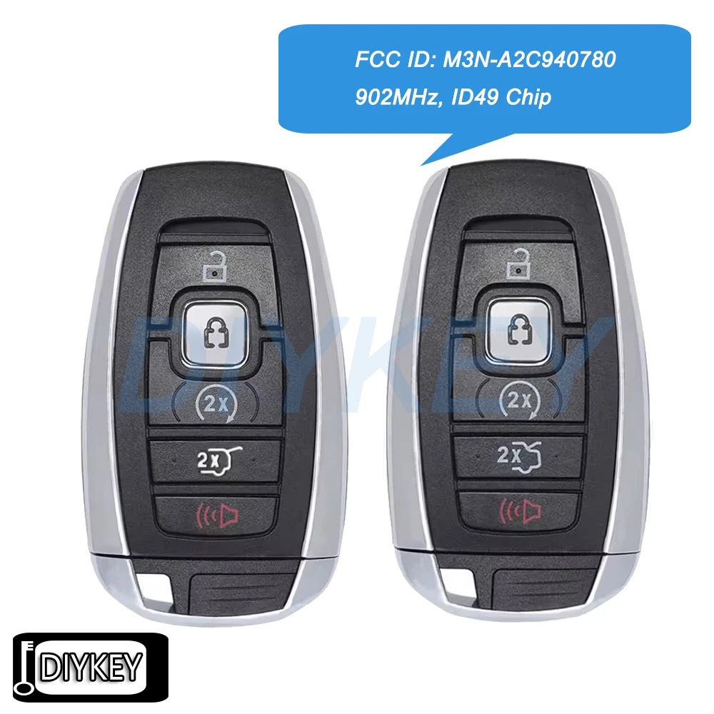 

Умный дистанционный брелок с 5 кнопками, чип ID49 902 МГц для Lincoln Continental MKC MKZ MKX 2017-2020 Navigator Nautilus M3N-A2C940780