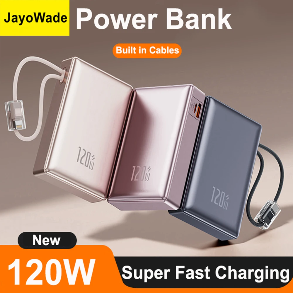 

New Smart Technology 120W Super Fast Charging Power Bank 20000mAh Powerbank Portable Battery Charger For iPhone Samsung Xiaomi