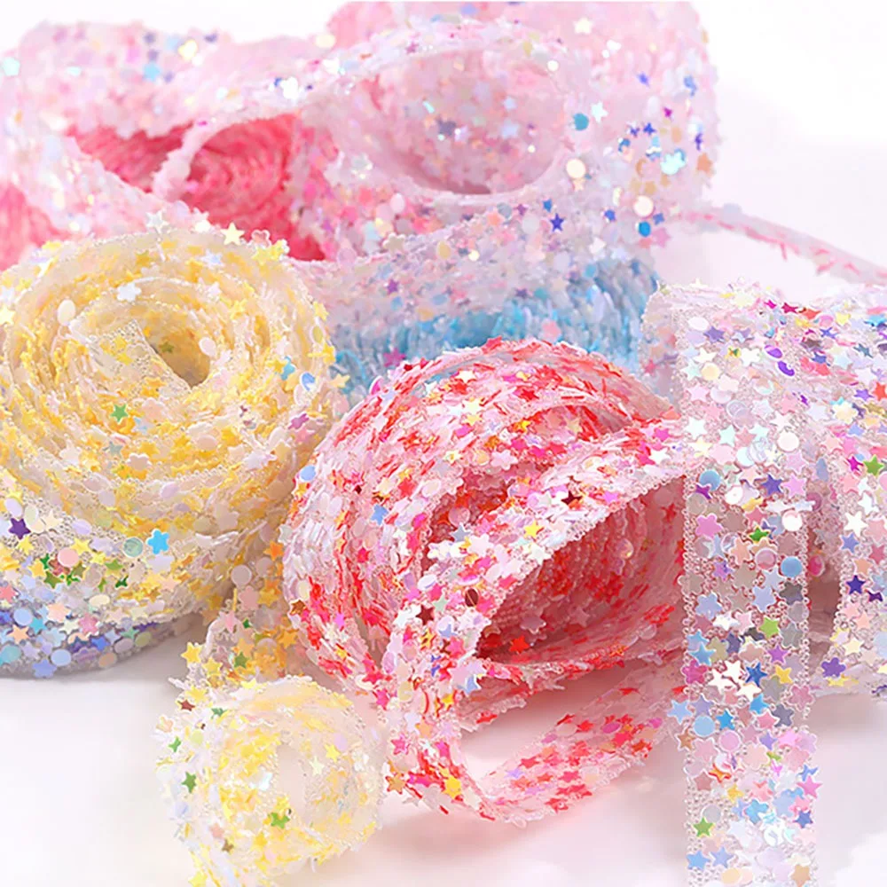 1 Yard 12 mm Stern-Pailletten-Streifen, selbstklebendes Band, doppelseitige Diamant-Rollen-Aufkleber für DIY-Handwerk, Geburtstagsdekoration – Detail 5