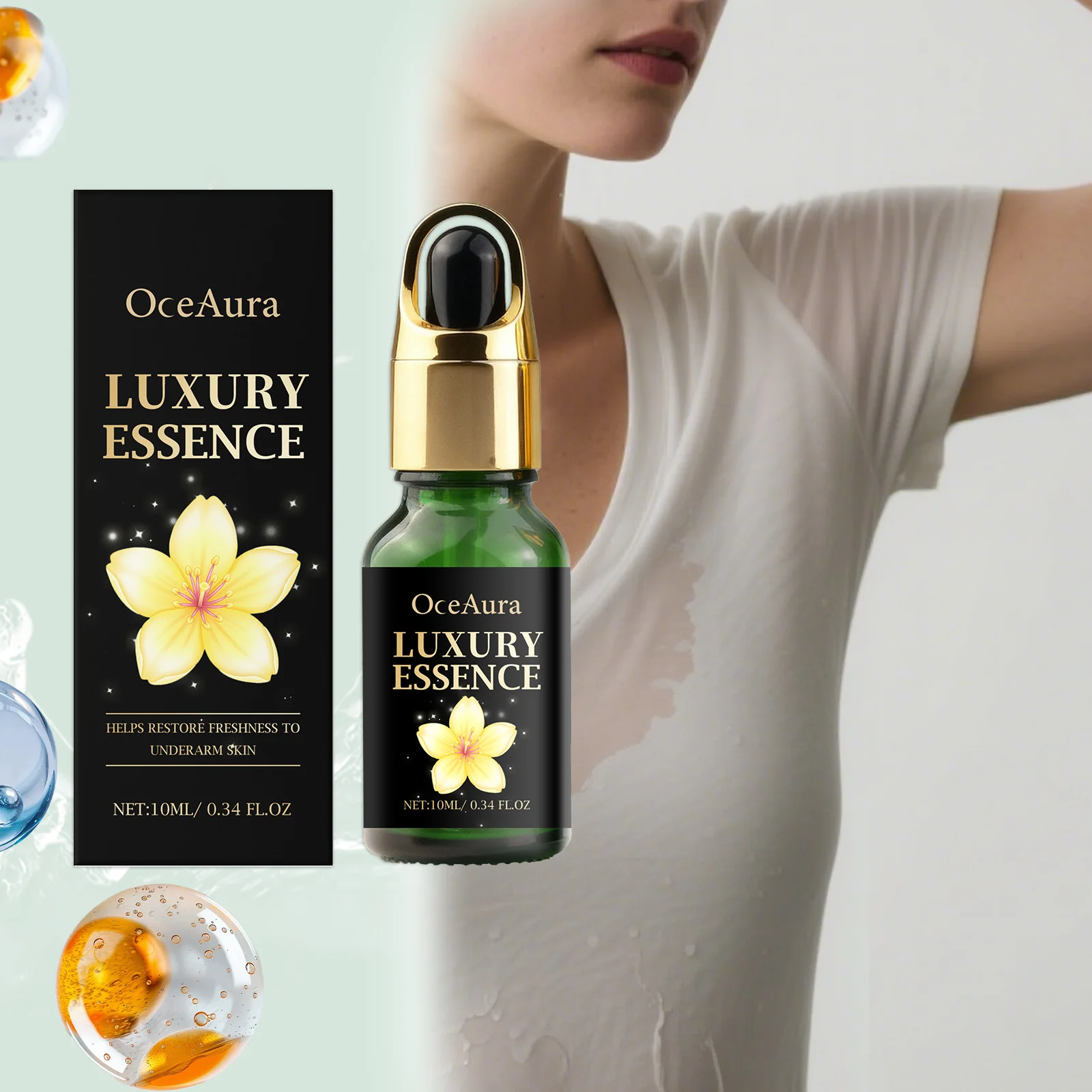 

Underarm Serum for Odor Control Fresh Oil Balancing Armpit Treatment Sweat Absorbing Non Sticky Travel Size Lightweight Formula