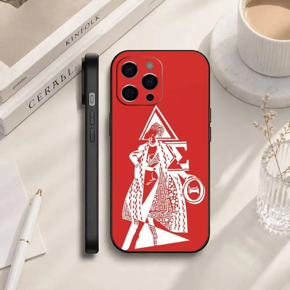 Delta Sigma T-Theta gift Phone Case For iPhone 18,17,16,15,14,13,12,11 Plus,Pro Max, Others Soft Black Cover