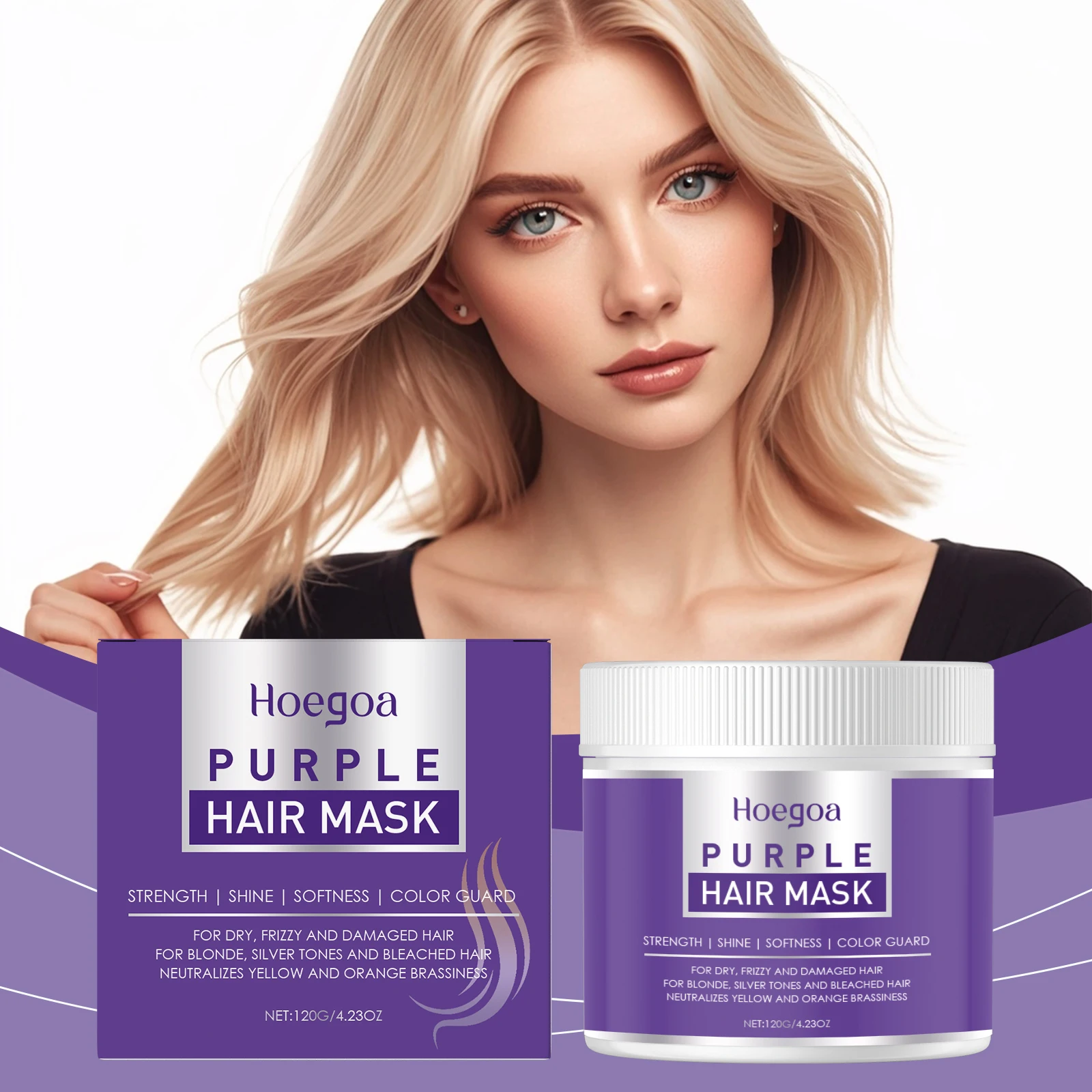 

Hair Smoothing Mask for Deep Nourishment, Aids Hydrate Dry Frizzy Hair Boost Shine Elasticity & Strengthen Hair Strands