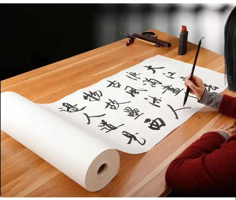1 Rolle 50 m 100 m Xuan-Papier Chinesische Kalligraphie Malerei Roher Halbreis Handschrift Material Pinsel Freihand Malerei Produkte – Detail 10