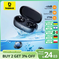 Baseus Bowie MA10 Pro ANC Wireless Earphones 48dB Hybrid ANC Bluetooth 5.3 Earbuds IPX6 Waterproof 4-Mics ENC Sports Headphones